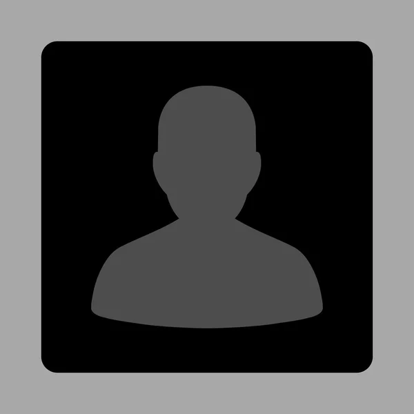 Portrait arrondi bouton carré — Image vectorielle