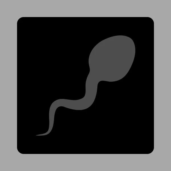 Bouton carré arrondi micro-organisme — Image vectorielle