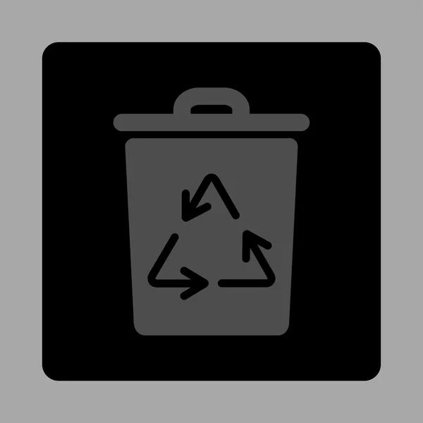 Recycle Bin στρογγυλεμένο τετράγωνο κουμπί — Διανυσματικό Αρχείο