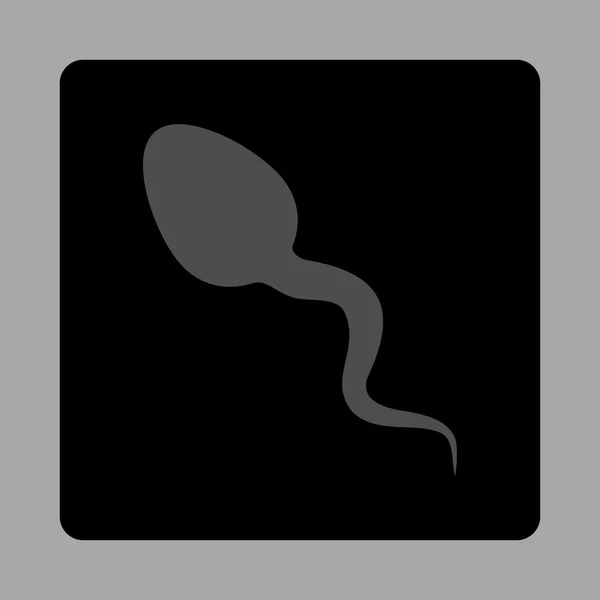 Bouton carré arrondi de sperme — Image vectorielle