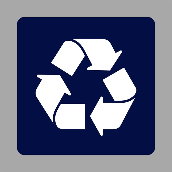 Recycle Afgeronde vierkante knop — Stockvector