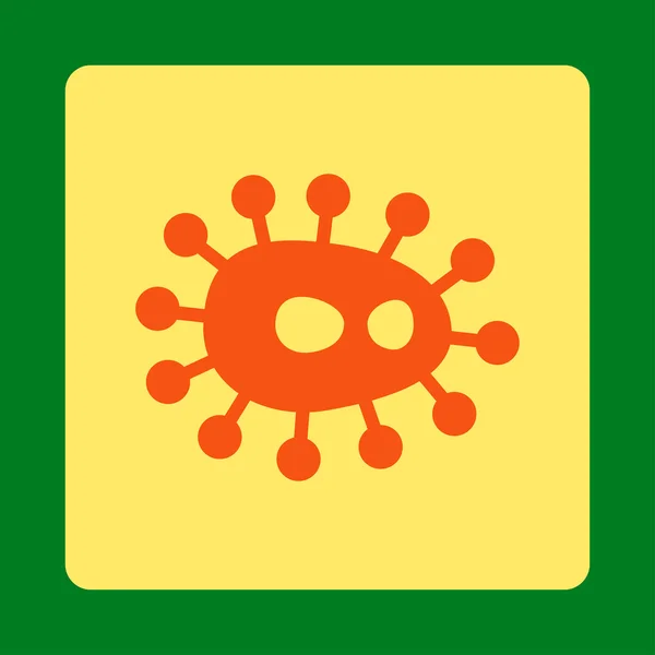 Bakterien runden quadratischen Knopf — Stockvektor
