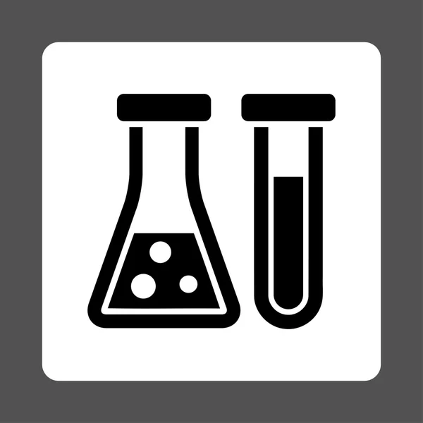 Química arredondado botão quadrado — Vetor de Stock