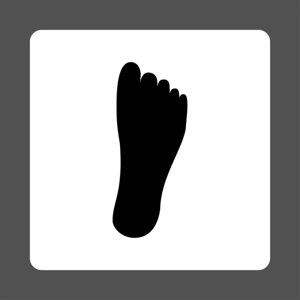 Noha zaoblené čtvercové tlačítko — Stockový vektor