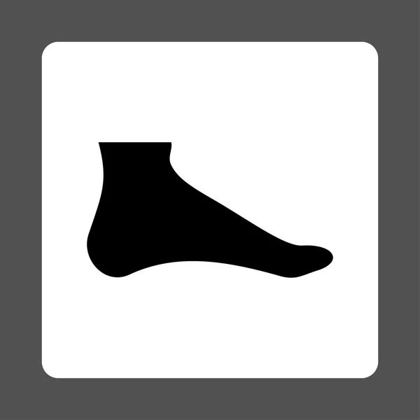 Fuß abgerundeter quadratischer Knopf — Stockvektor