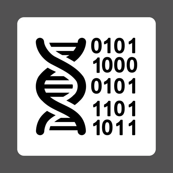 Genome Code Rounded Square Button — Stock Vector