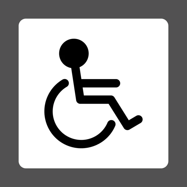 Handicapovaný zaoblené čtvercové tlačítko — Stockový vektor