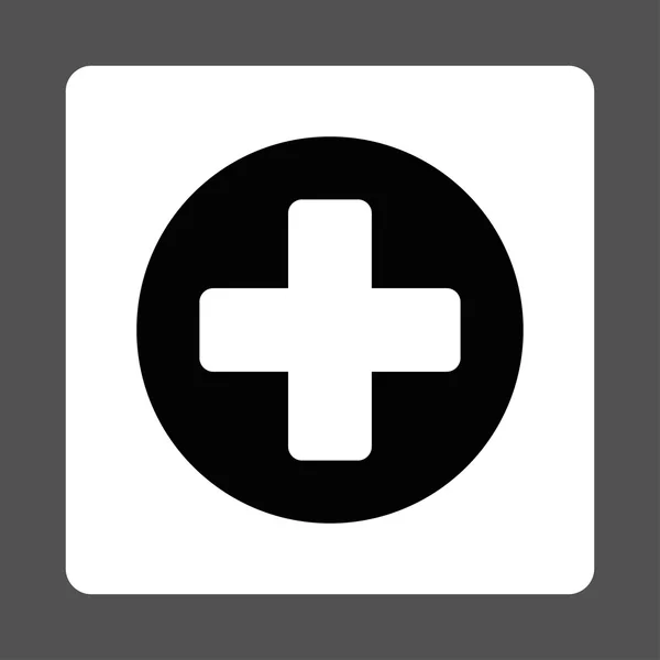 Medicína zaoblené čtvercové tlačítko — Stockový vektor