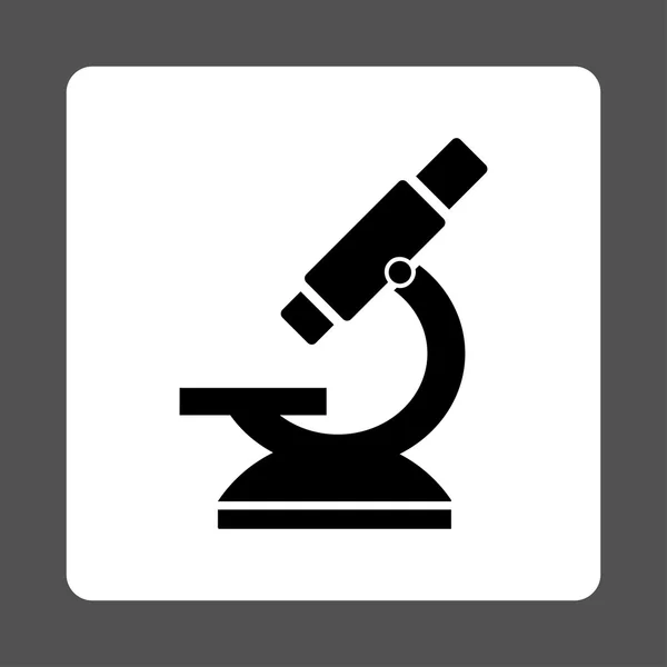 Botón cuadrado redondeado del microscopio — Vector de stock
