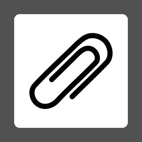 Büroklammer runden quadratischen Knopf — Stockvektor