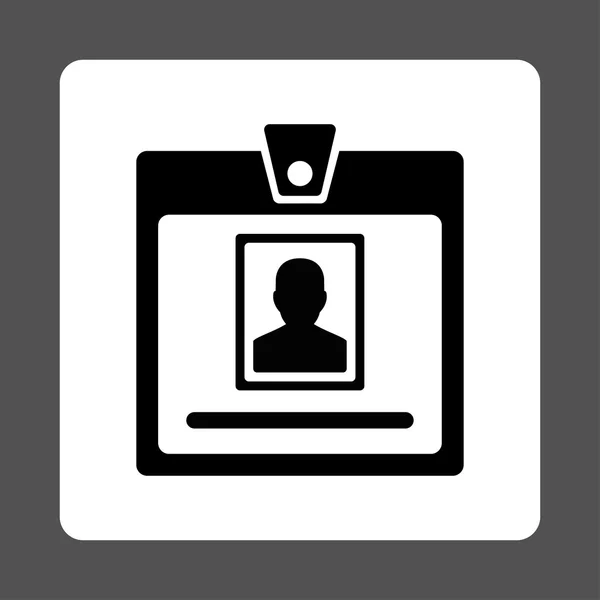 Odznaka osoba zaokrąglony kwadrat przycisk — Wektor stockowy
