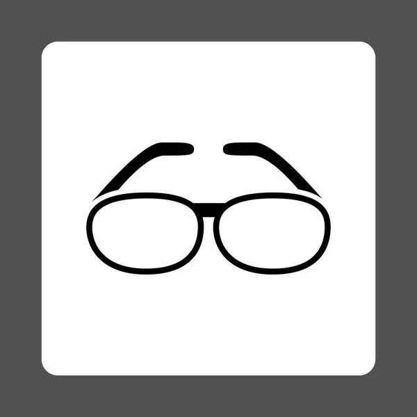Okulary zaokrąglony kwadrat przycisk — Wektor stockowy
