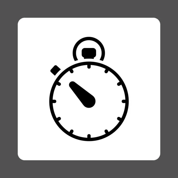 Stopwatch afgerond vierkante knop — Stockvector