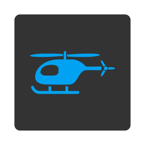 Helicopter Rounded Square Button — Stock Vector
