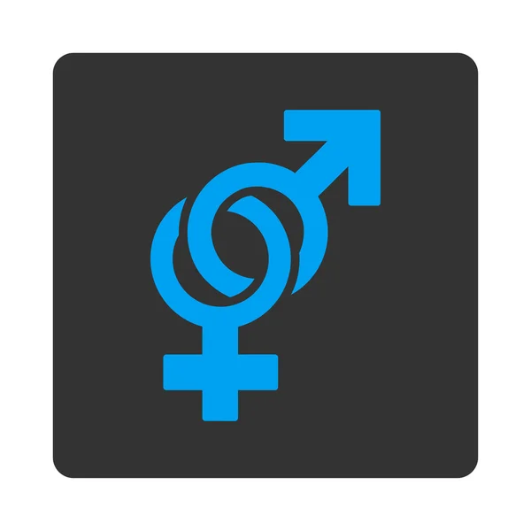 Seksualnych symboli zaokrąglony kwadrat przycisk — Wektor stockowy