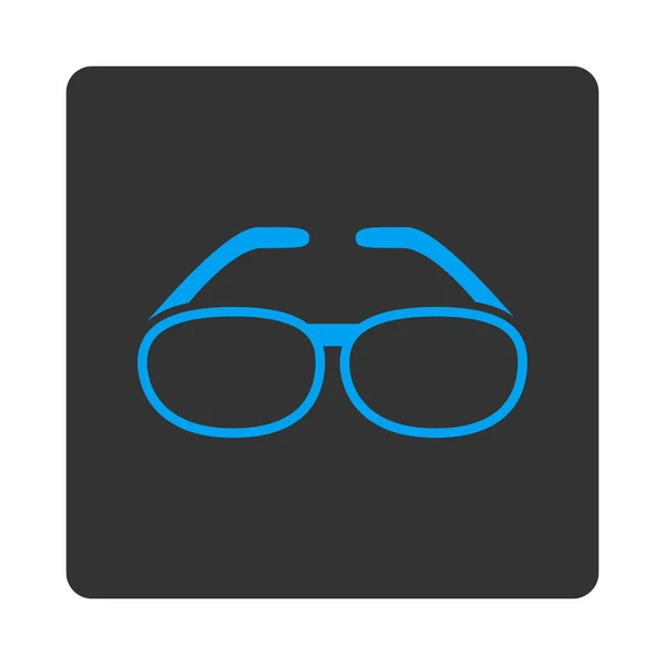 Glasögon avrundat fyrkantig knapp — Stock vektor