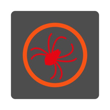 Örümcek yuvarlak kare düğme