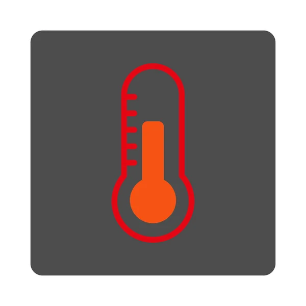 Hőmérséklet lekerekített négyzet gomb — Stock Vector