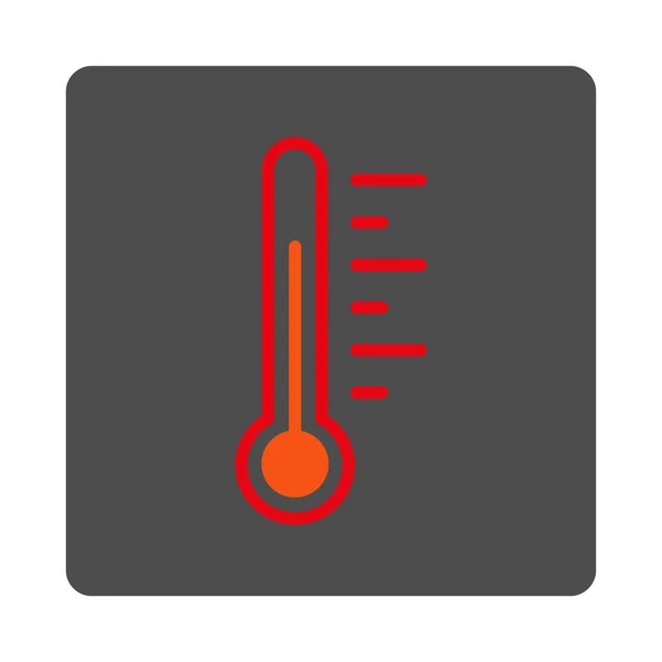 Poziom temperatury zaokrąglony kwadrat przycisk — Wektor stockowy