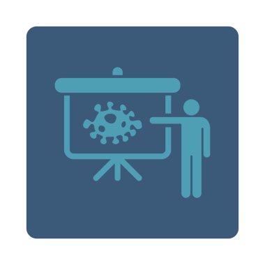 Bakteri rapor yuvarlak kare düğme