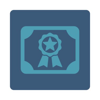 Sertifika yuvarlatılmış kare düğme Ödülü