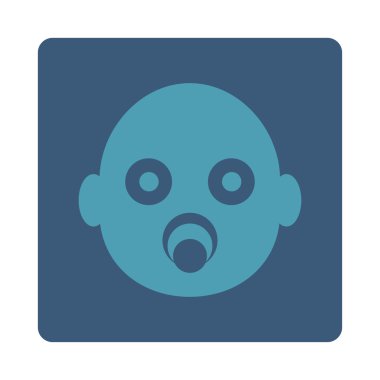 Bebek kafa yuvarlak kare düğme