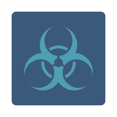 Biyo uyarı yuvarlak kare düğme