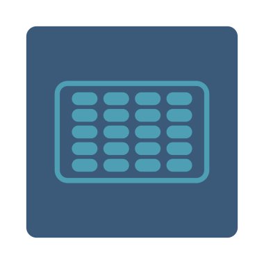 Yuvarlatılmış Kare düğme blister