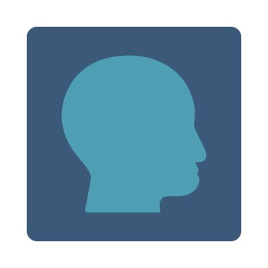 Kel Başlı Yuvarlak Kare Düğmesi