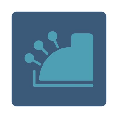 Para Makinesi Yuvarlak Kare Düğmesi