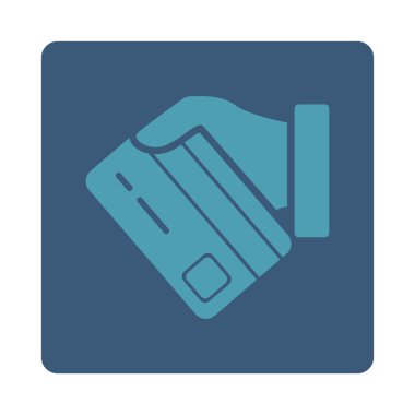 Kartı ödeme yuvarlak kare düğme