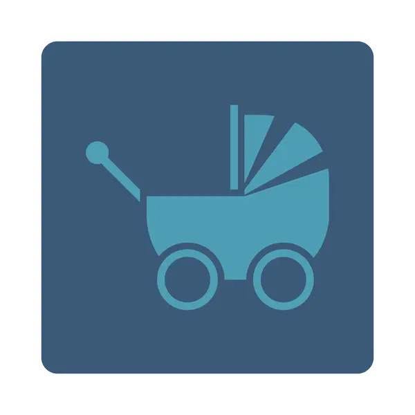 Infant transport avrundat fyrkantig knapp — Stock vektor