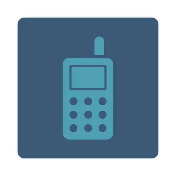 Telefone celular arredondado botão quadrado —  Vetores de Stock