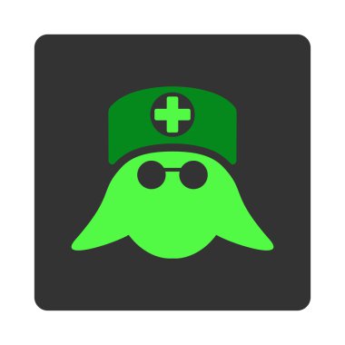 Hemşire kafa düz düğme