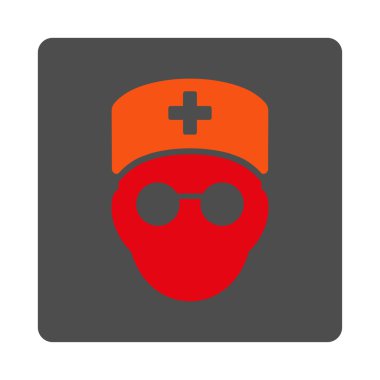 Doktor kafa düz düğme