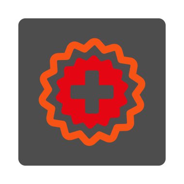 Tıbbi damga düz düğme çapraz