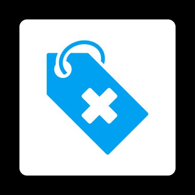 Hastane etiket düz düğmesi