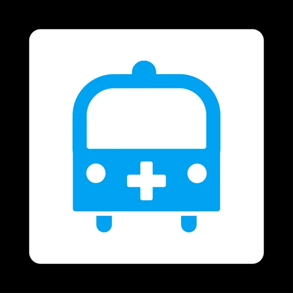 Medicinsk buss platt knapp — Stock vektor