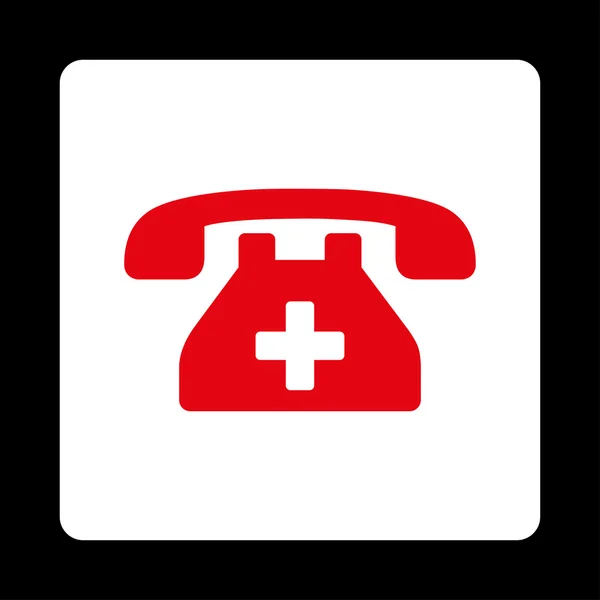 Hastane telefon düz düğme — Stok Vektör