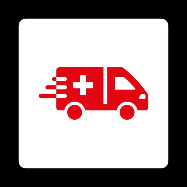 Bouton plat de voiture d'ambulance — Image vectorielle