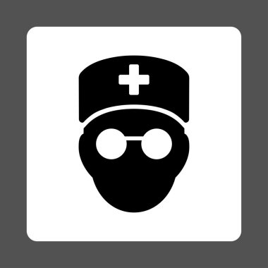 Doktor kafa düz düğme