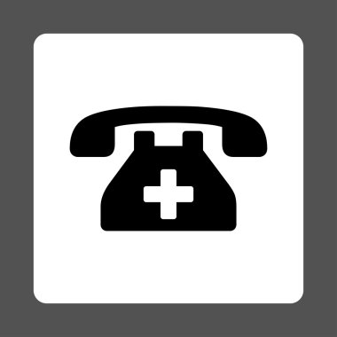 Kliniği telefon düz düğme