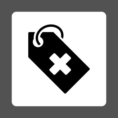 Hastane etiket düz düğmesi