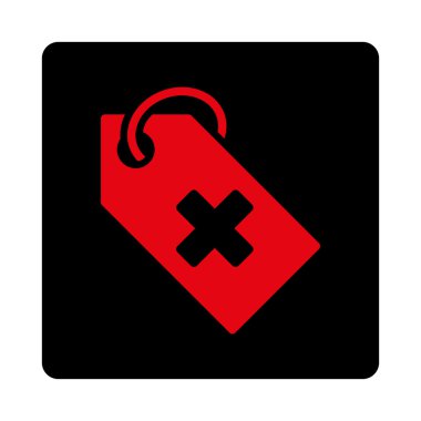 Hastane etiket düz düğmesi