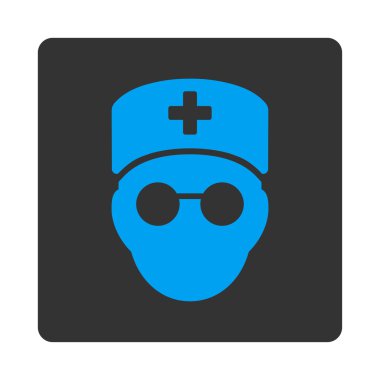 Doktor kafa düz düğme