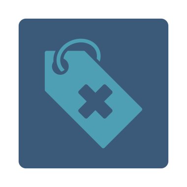 Hastane etiket düz düğmesi