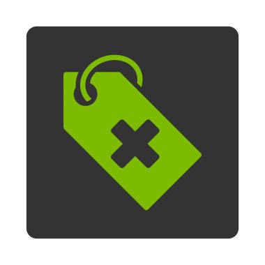 Hastane etiket düz düğmesi