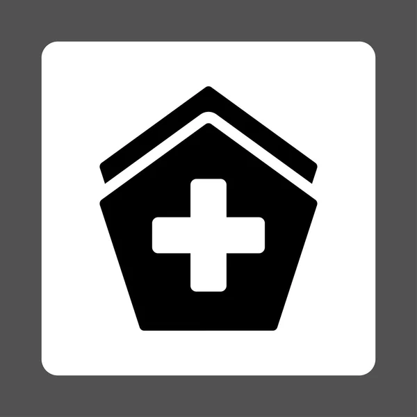 Ziekenhuis vlakke knop — Stockvector