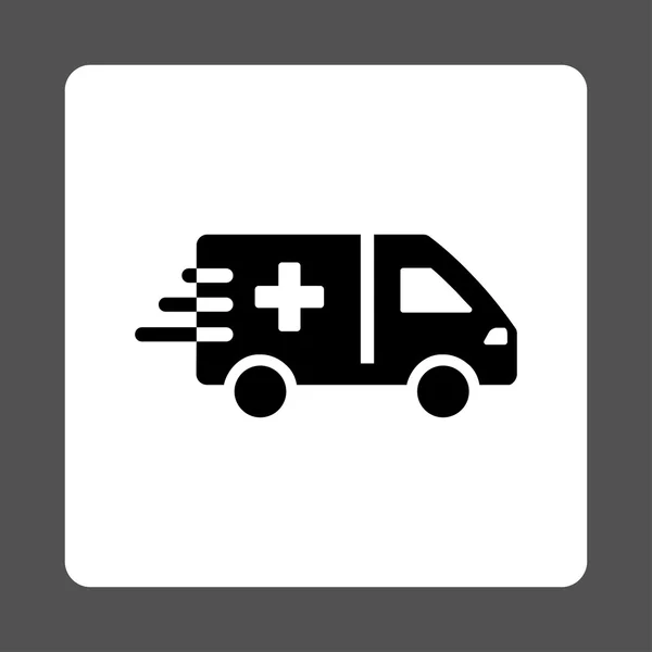 Bouton plat de voiture d'ambulance — Image vectorielle