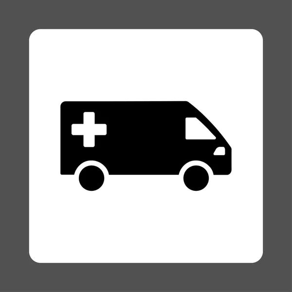 Botón plano Van de ambulancia — Vector de stock